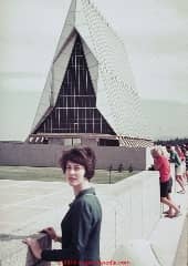 Marie Majors, U.S. Air Force Academy ca 1966 (C) Daniel Friedman at Inspectapedia.com